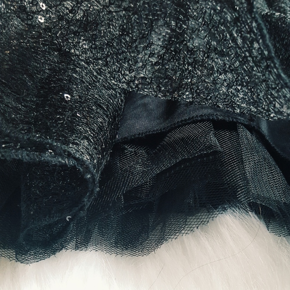 Black Sequin Mesh Dress - Picture 2 of 7